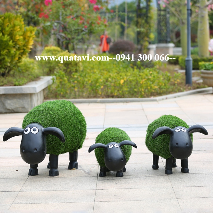 decoration garden animal life fiberglass sheep